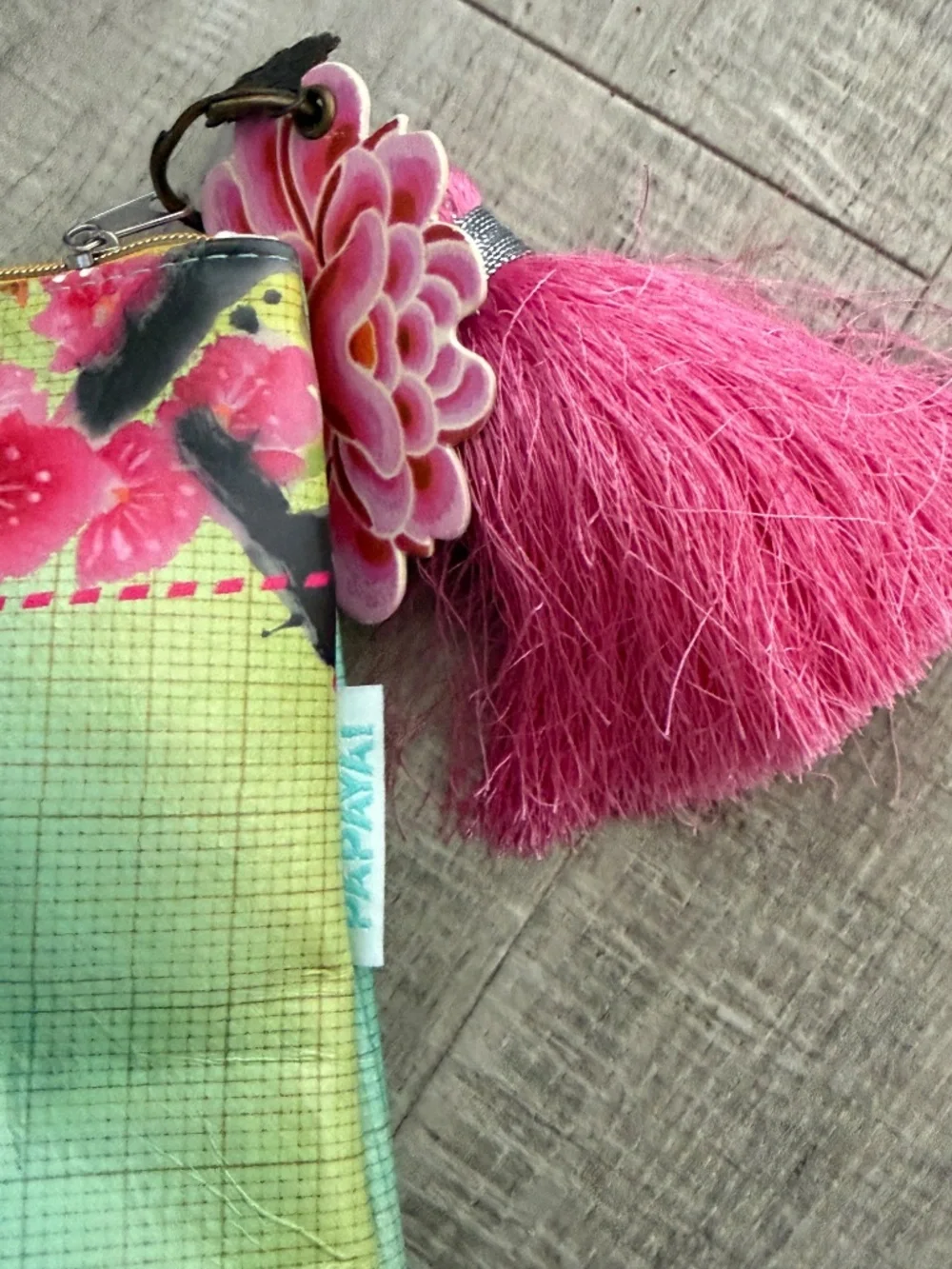 Papaya Art Tasseled Clutch